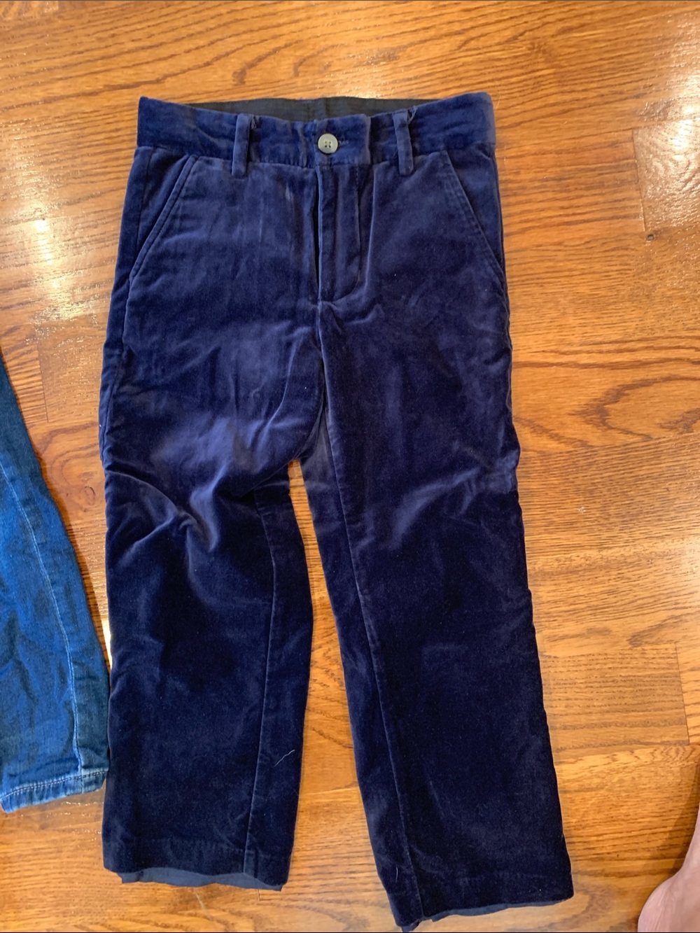 Kids Blue Denim Jeans & Navy Corduroy Pants Janie & Jack - Picture 5 of 7